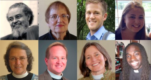 Top (from left): Byron Rushing, Fredrica Harris Thompsett, Samuel Gould, Sarah Neumann; Bottom (from left): The Rev. Canon Mally Lloyd, The Rev. Thomas Brown, The Rev. Jane Gould, The Rev. Edwin Johnson